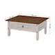 image 5 of Mercers Furniture Corona White 1 Drawer Coffee Table Solid Wood Pine Wooden with Mexican Styling