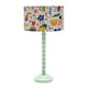image 1 of ValueLights Bobbles Sage Green Bobbin Table Lamp Jungle Shade and Bulb