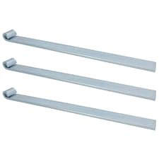 HD Strap Tailgate Straight Hinge for 12.5mm Pins 460mm Long Zinc Plated 3pc | Silver