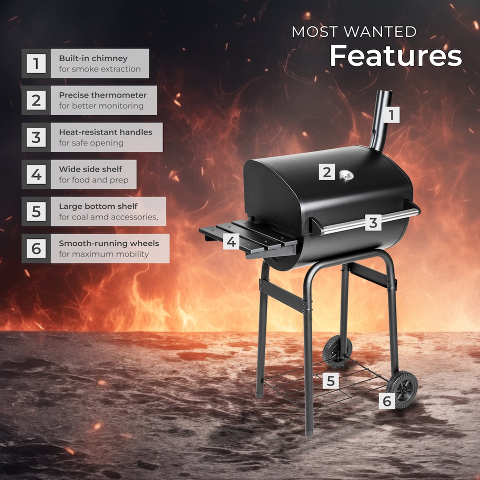 image 1 of BBQ made of powder-coated metal