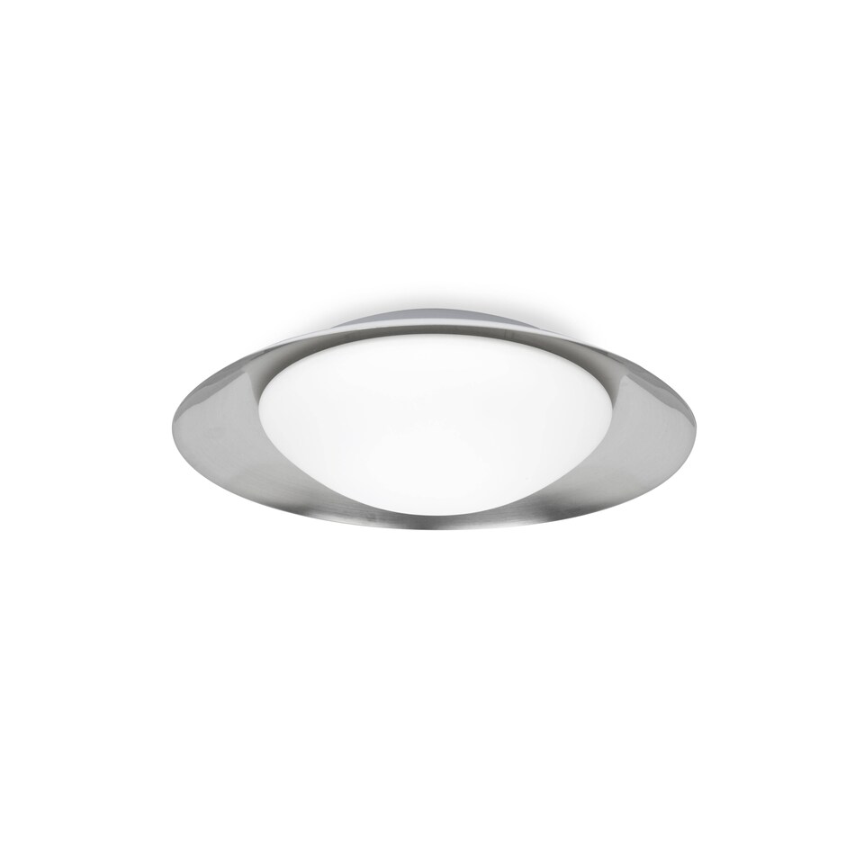 image 1 of Side LED Indoor Medium Flush Wall Light White, Nickel