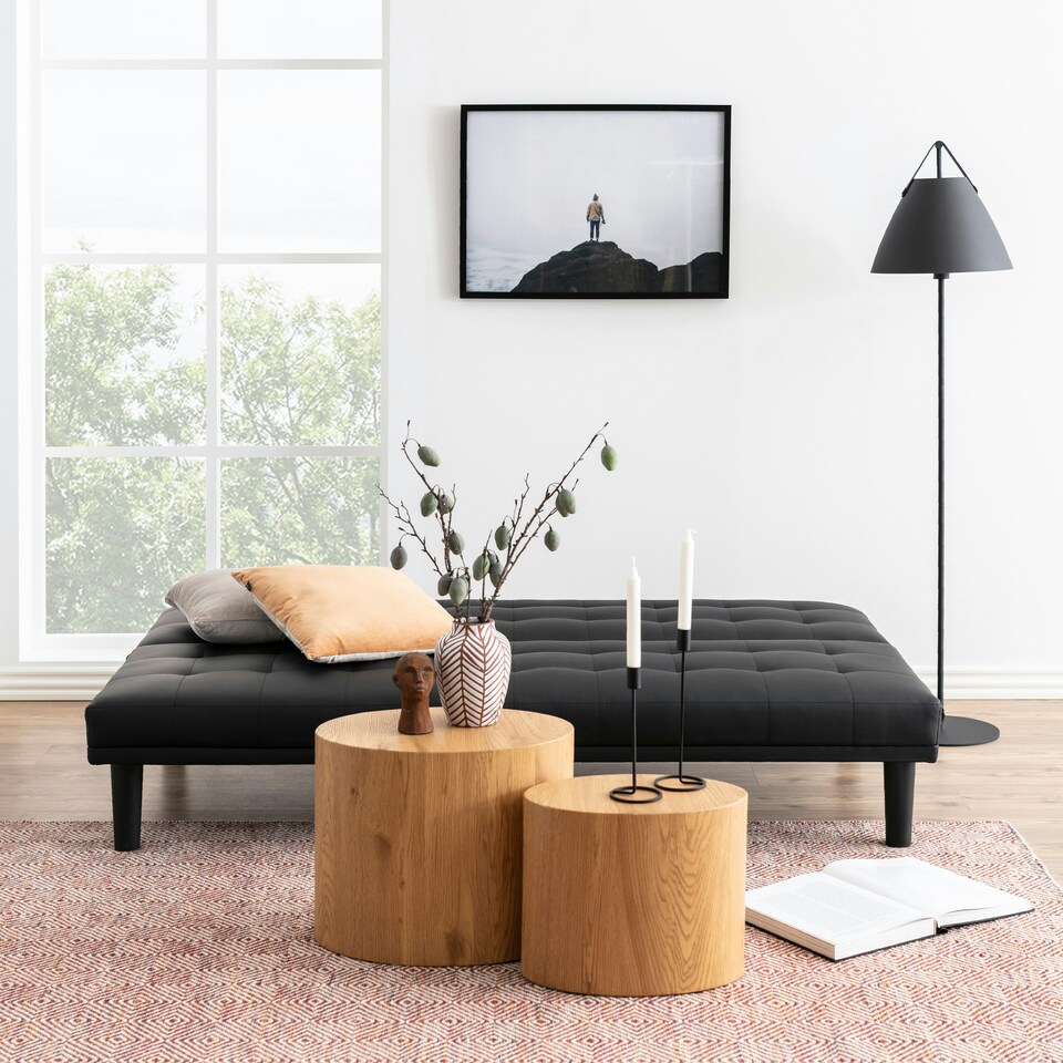 image 1 of Mice Oval Coffee Table in Oak Set of 2