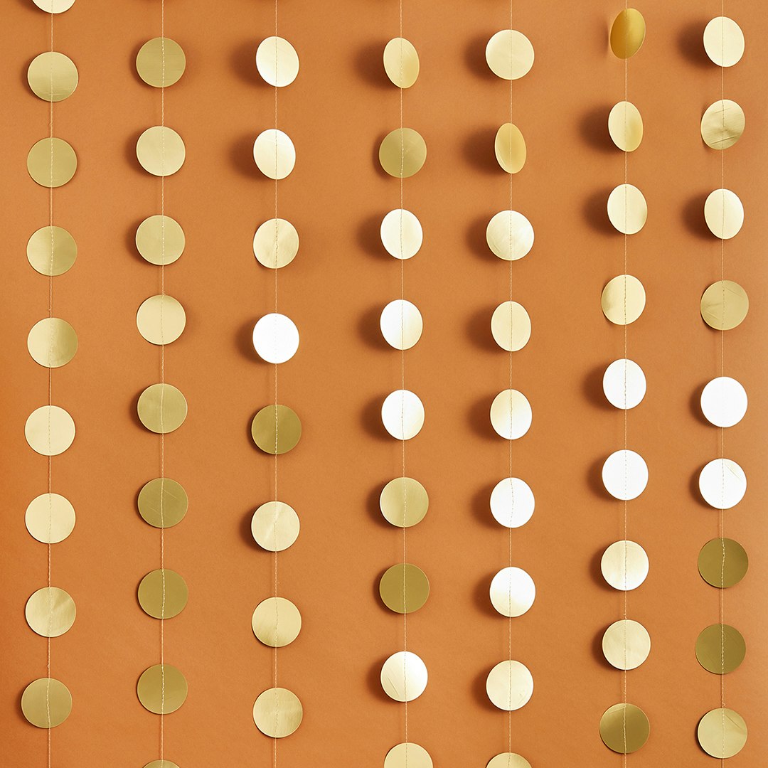 Club Green Gold Circle Card Party Backdrop 20m