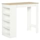 image 1 of HOMCOM Bar Table Coffee Table Kitchen Dining Table with 4-Tier Shelf