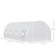 image 7 of Outsunny 6 x 3 x 2 m Polytunnel Greenhouse w/ Zippered Door and 8 Windows