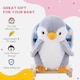 image 6 of HOMCOM Animal Baby Rocking Horse Penguin Plush Musical Button w/32 Songs Wood