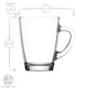 image 3 of LAV Vega Glass Coffee Mugs - 300ml - Clear - Pack of 6 | Clear | Transparent | 6