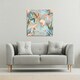image 2 of Pink Tropical Flowers (Canvas Print) 77 x 77 x 4cm