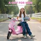 image 7 of AIYAPLAY Kids Electric Motorbike, 24V Battery Powered Ride on Motorcycle with Manual Throttle, Brakes and LED Lights for Ages 8-12 Years Old Boys and Girls | Pink