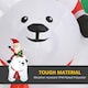 image 5 of Outsunny 6.6FT Christmas Inflatable Santa Claus w/ Polar Bear for Graden