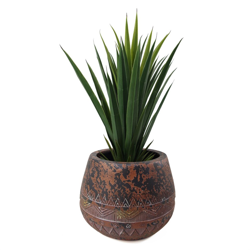 image 1 of 24cm x 30cm Large Zaturn Planter Brown / Black | Brown