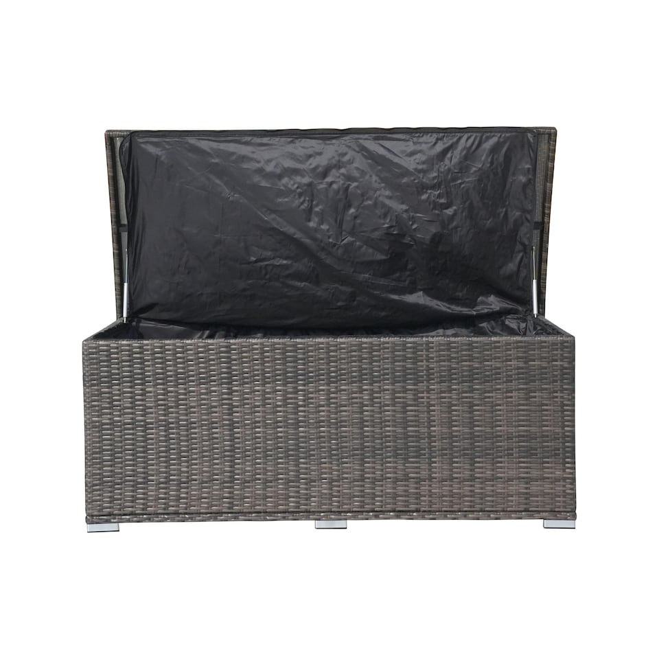 image 1 of Direct Wicker 495L Outdoor Garden Rattan Storage Box, Medium Deck Storage Box for Patio, Yard | Brown