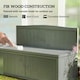image 5 of Outsunny Wood Storage Bench for Patio, Outdoor Garden Seating, Grey 
