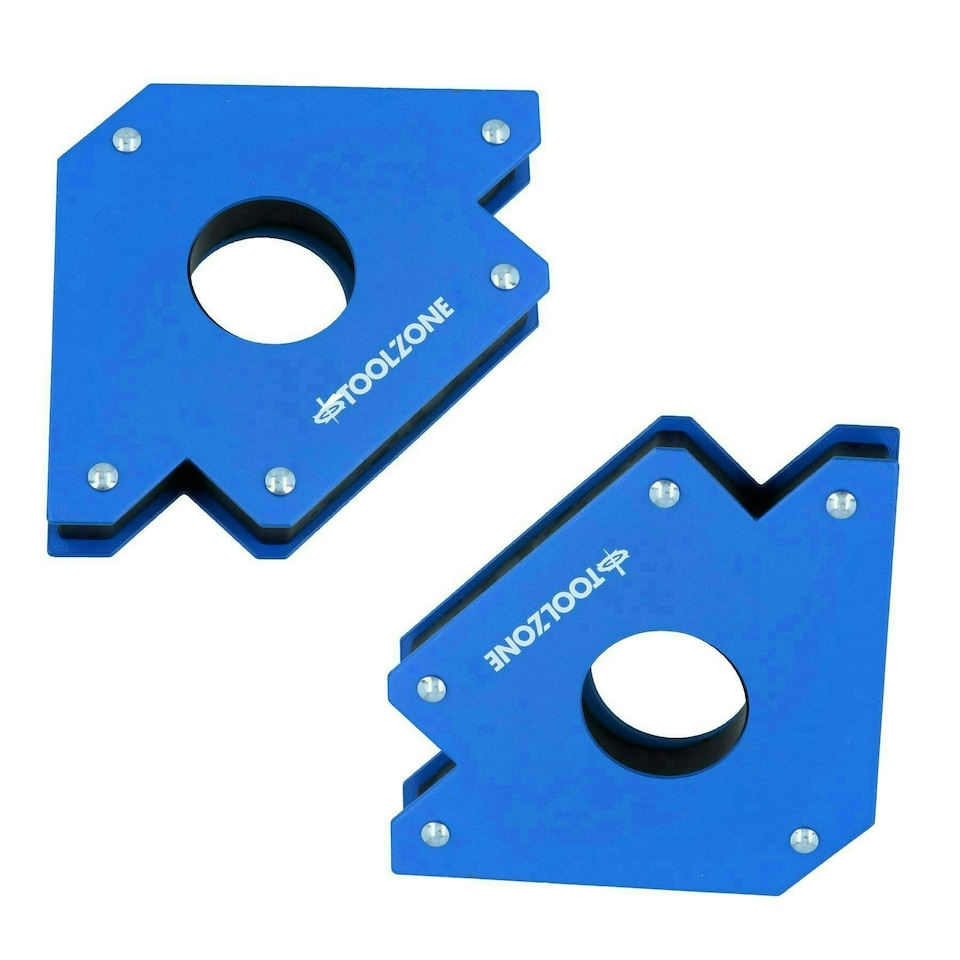 image 1 of 75lb Large Welding Welder Magnet Magnetic Holder Support 45 90 135 Angle 2pc