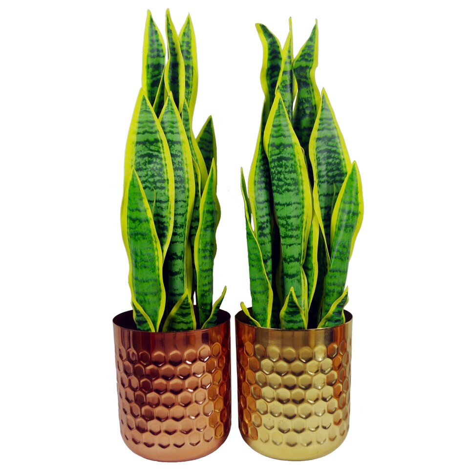 image 1 of Honeycomb Metal Planter - Gold - 18cm x 15.5cm Gold