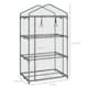 image 5 of Outsunny 3 Tier Mini Greenhouse Grow House w/ Roll Up Door, Clear