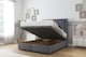 image 2 of Sloomy Ashford Steel Plush Ottoman Bed Base With 26" Strutted Headboard 4' Small Double | Grey | Steeel | Small Double | 1
