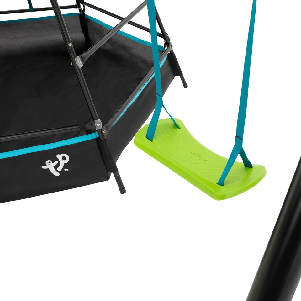image 1 of TP Explorer Metal Climbing Frame Set & Swing Black Edition