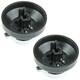 image 2 of SPARES2GO Control Knob for Belling  444445523, 444445724  New World 444441153 Gas Oven Cooker (Pack of 2 Knobs) Black | Silver