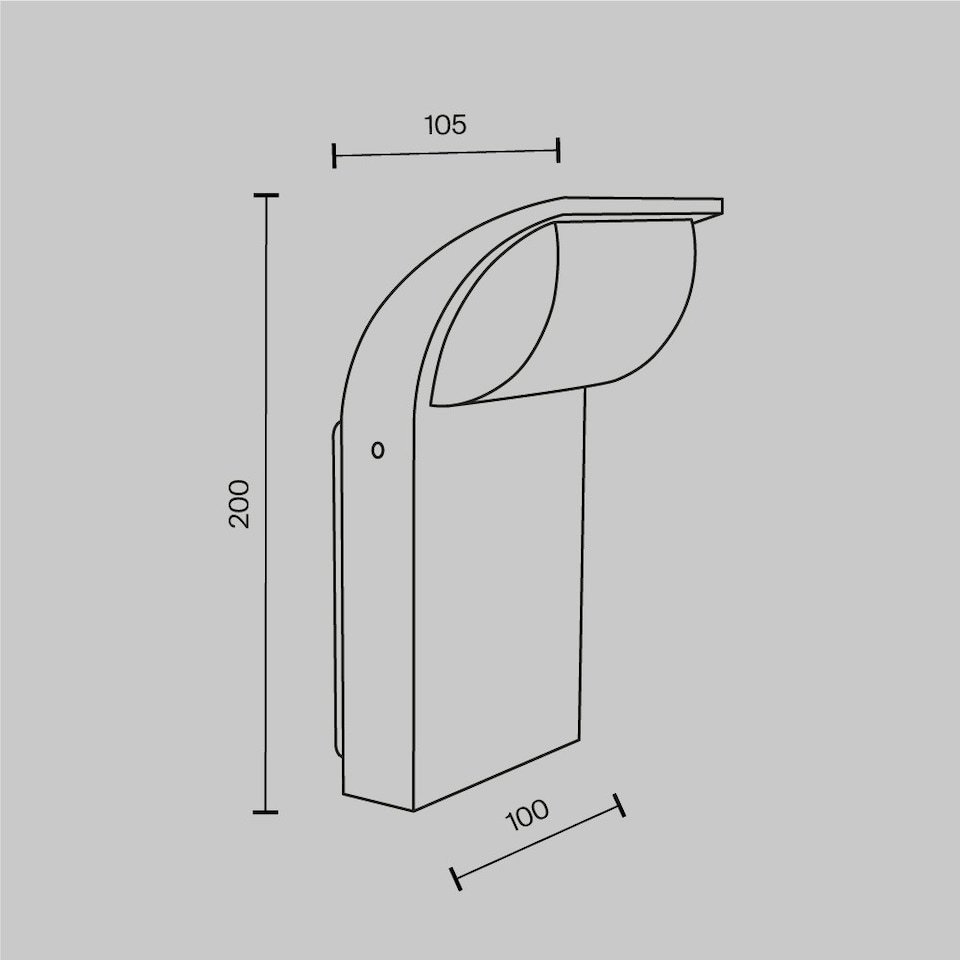 image 1 of Stock Outdoor Wall Down Lamp Graphite 3000K 450lm IP65