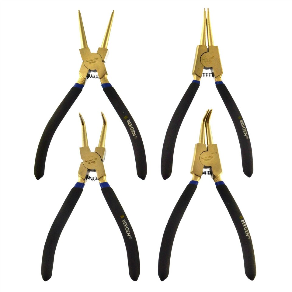 image 1 of Long Nose Pliers set 3pc 11" straight / 45 / 90 degree by U.S.PRO TOOLS AT806