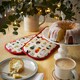 image 3 of Ulster Weavers Christmas Cats in Waiting Double Oven Glove Red/Cream