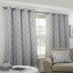 image 2 of Serene Lined Eyelet Curtains 116cm x 137cm Silver