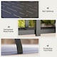 image 4 of Outsunny Garden Dining Table with Steel Frame and Slatted Top, Black | Black | Black | 150L x 90W x 73H cm