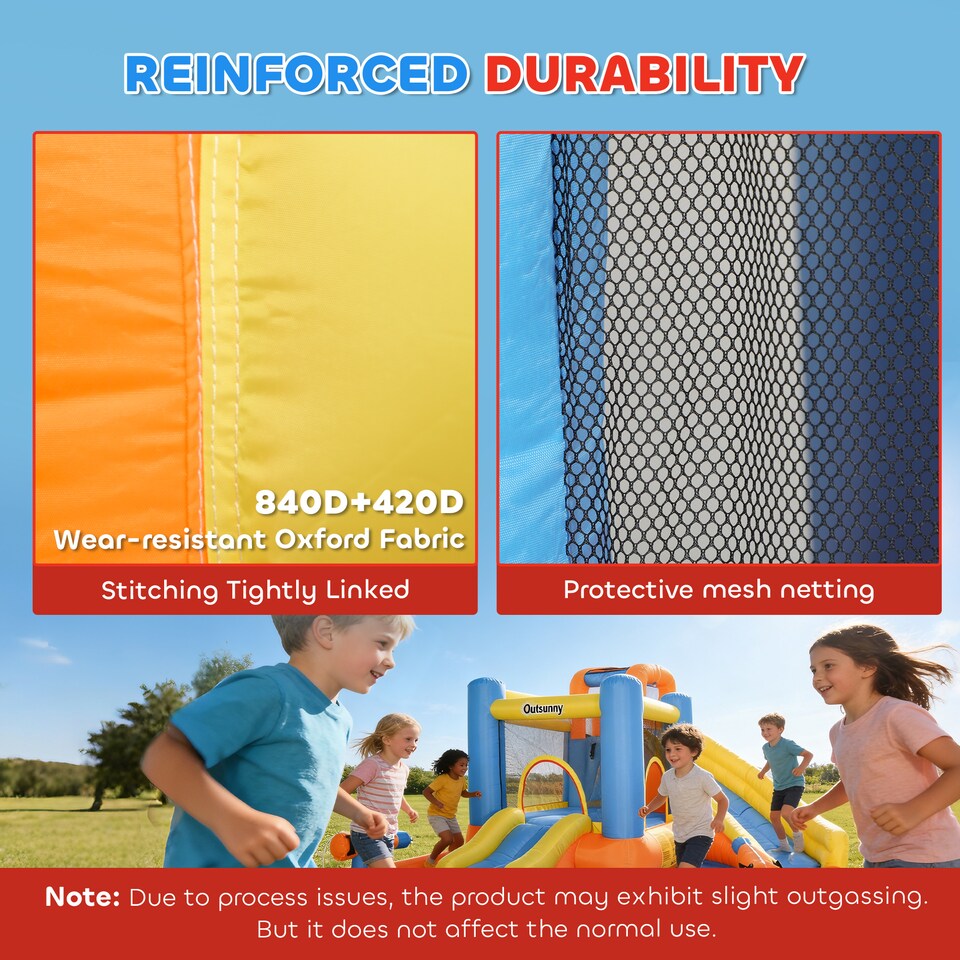 image 1 of AIYAPLAY 5 in 1 Inflatable Bouncy Castle for Children with Dual Slides