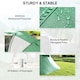 image 6 of Outsunny 4-6 Persons Camping Tent Dome Family Travel Group Hiking Room Fishing | Green | Green and White