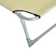 image 8 of Outsunny Reclining Sun Lounger Chair Folding Camping Bed with 4-Position Adjustable Backrest, for Travel Indoor Outdoor Office Fishing, Beige
