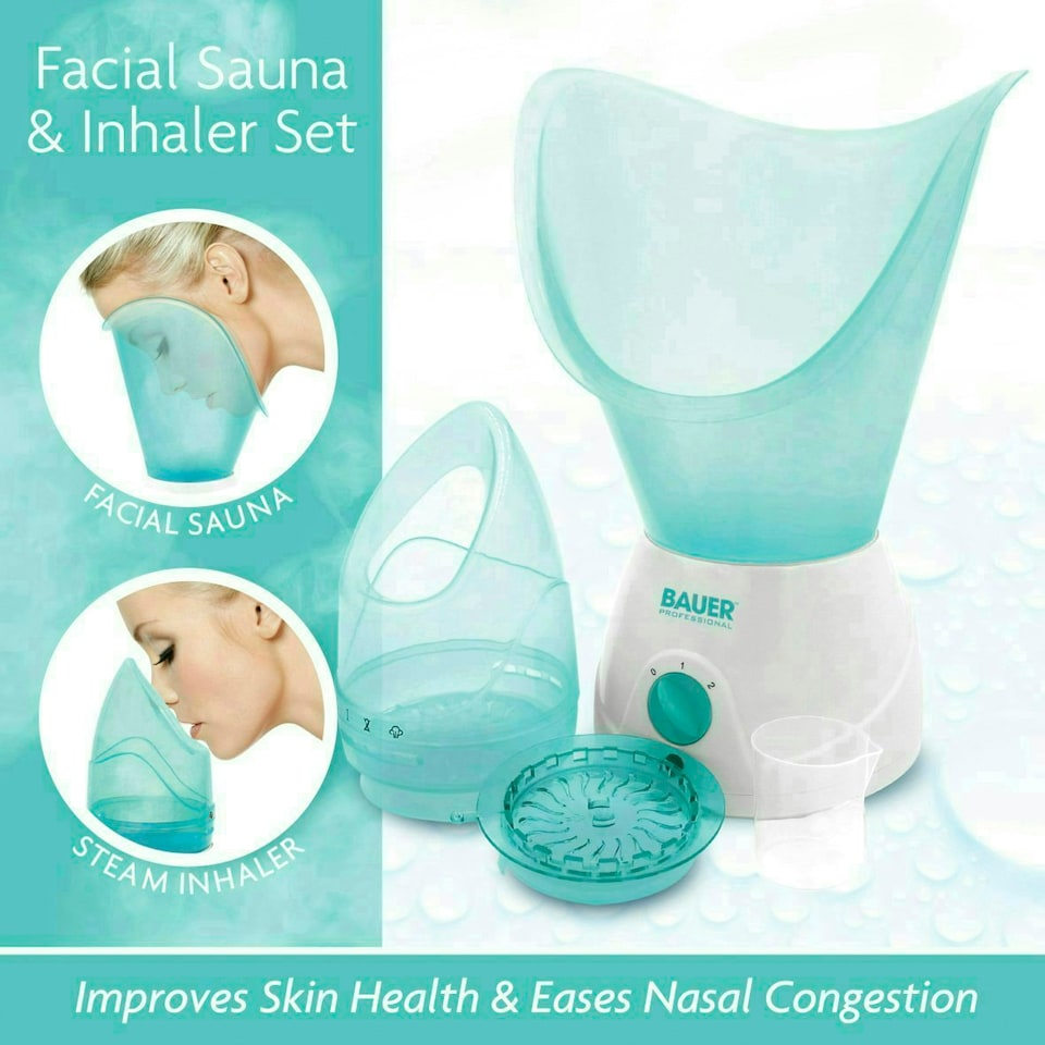 image 1 of Bauer Facial Spa Face Steamer and Nasal Inhaler Set