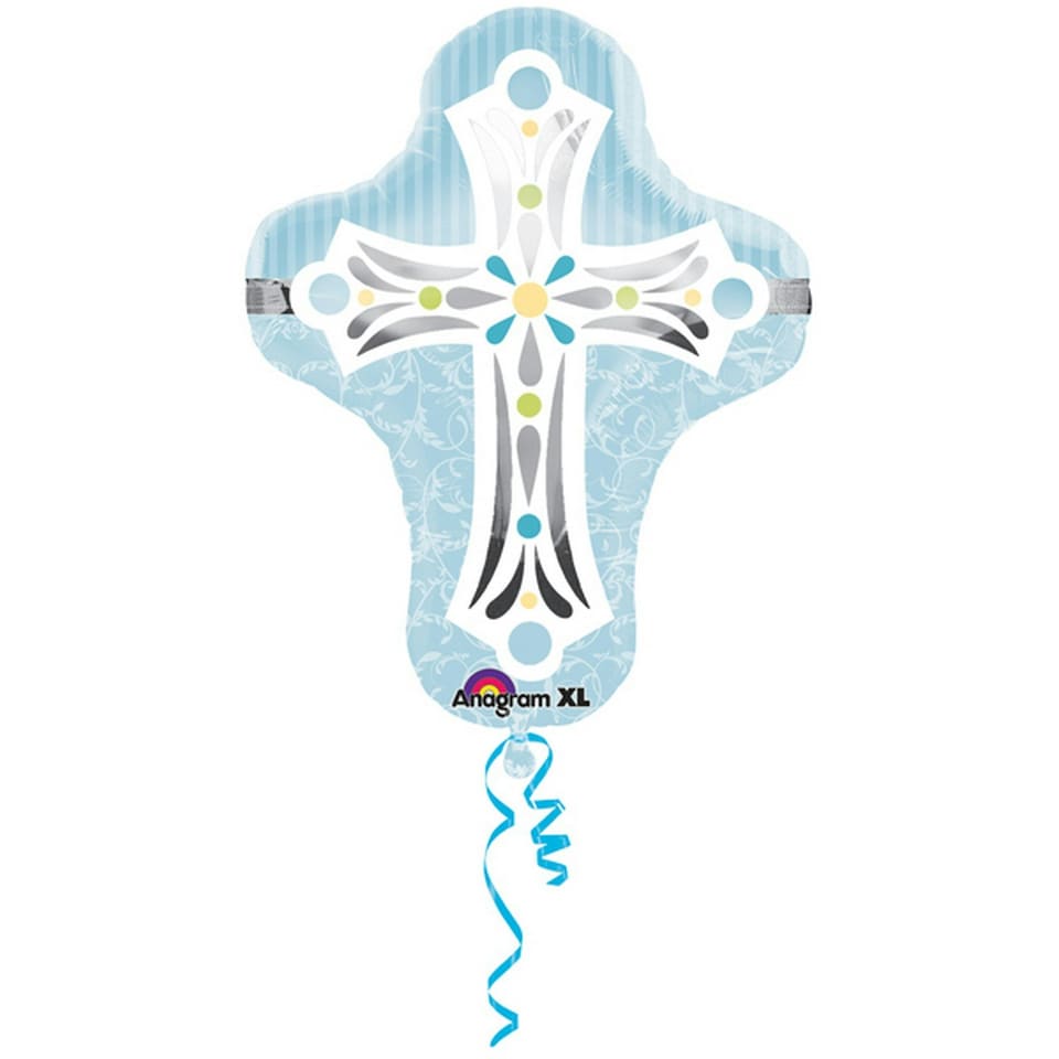 Amscan Supershape Cross Balloon - Blue - One Size