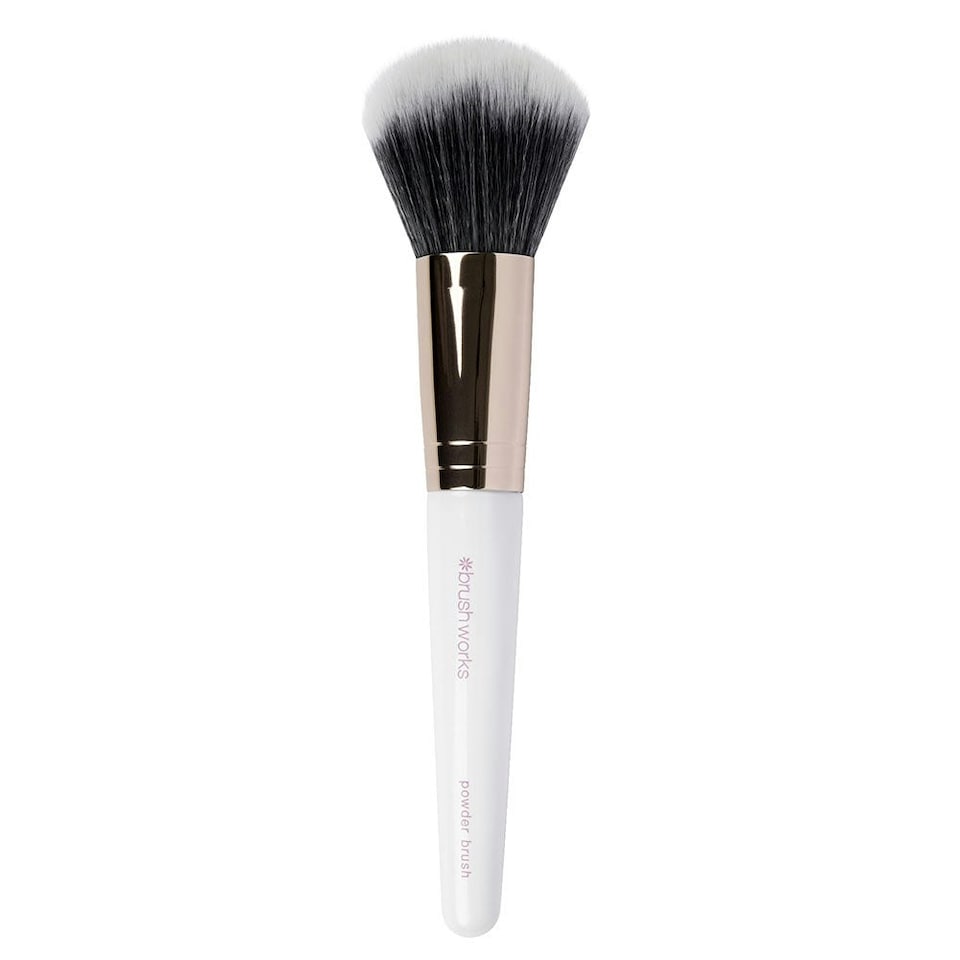 image 1 of Brushworks White & Gold Powder Brush