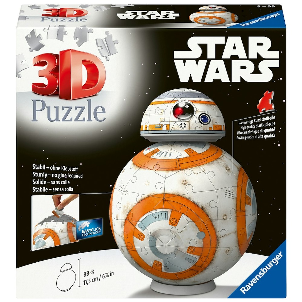 image 1 of Ravensburger Star Wars BB8 3D Jigsaw Puzzle 99 Piece