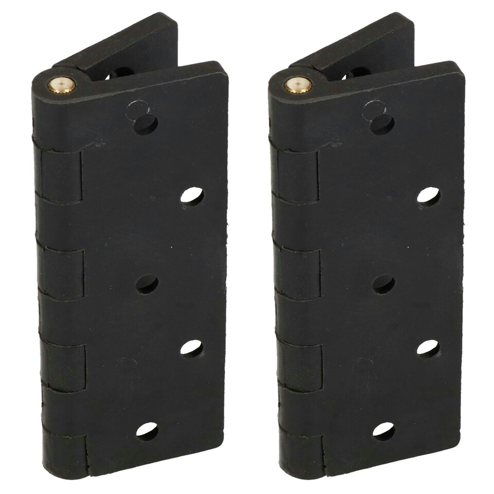 image 1 of Black Reinforced Nylon Plastic Hinge 67x102mm Italian Made Industrial Quality 2PK Black