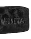 image 5 of Wednesday Make Up Bag & Mirror | Addams Cosmetic Zip Up Container with Portable Accessories | Ladies Makeup Travel Pouch for Women & Teens | Netflix Series Merchandise Apparel Gift | Black | Black