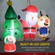 image 3 of Outsunny 5.5FT Christmas Inflatable Crystal Ball with LED Lights for Party
