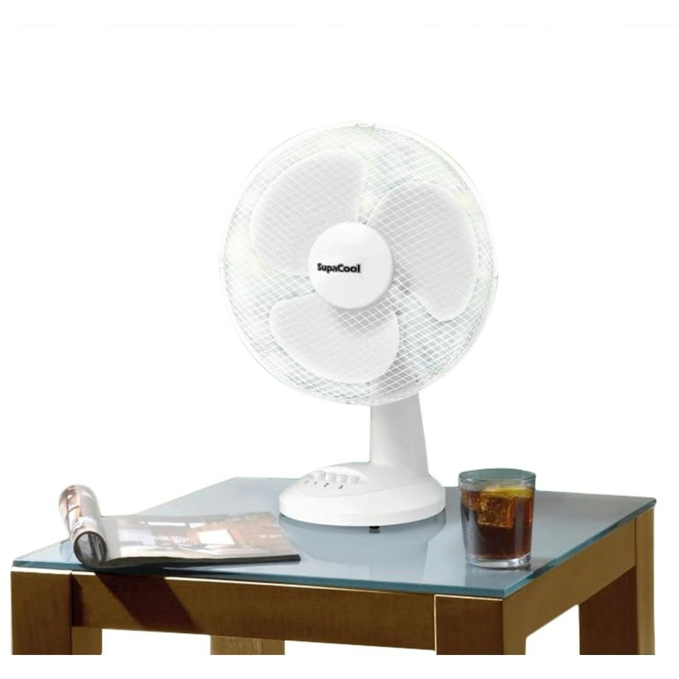 image 1 of SupaCool Desk Fan (UK Plug) - White - 12in