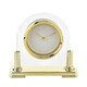 image 1 of Wm.Widdop Glass Mantel Clock 2 Tone Dial Gold Stand Gold | Clear