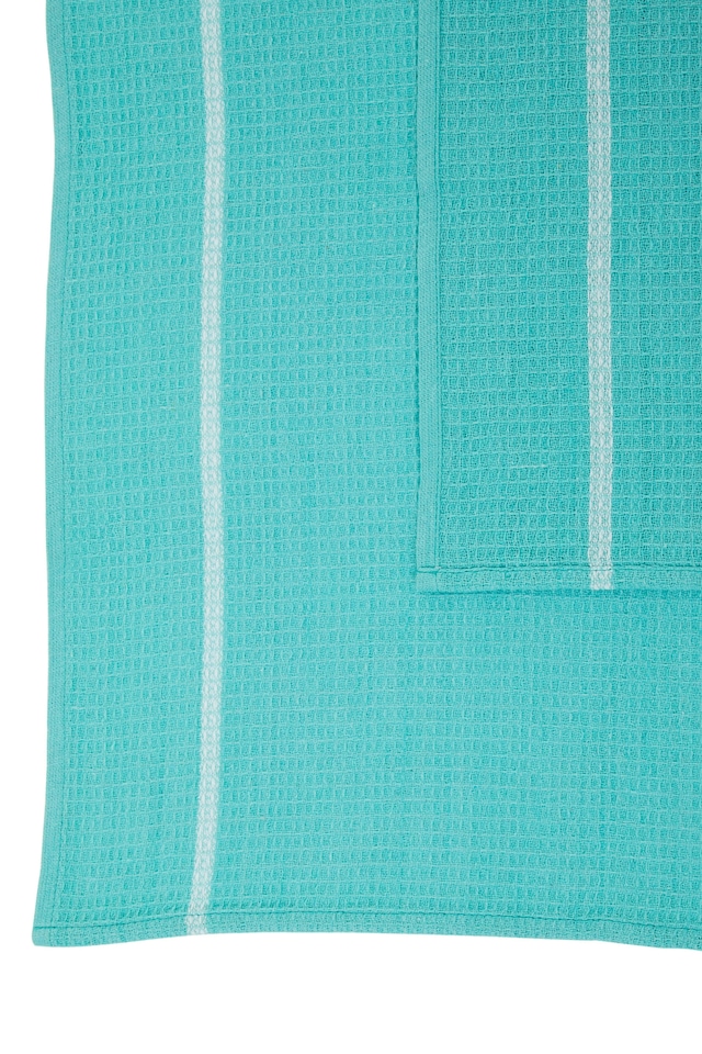 image 1 of Orsina Efficient Set Of Three Green And White Tea Towels, Absorbent Durable Tea Towels, Soft Tea Towels For Kitchen
