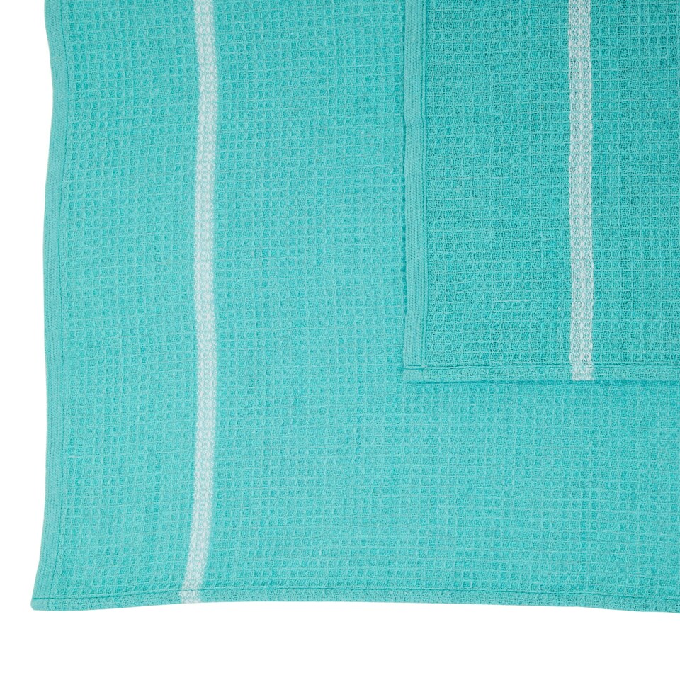 image 1 of Interiors by Premier Efficient Set Of Three Green And White Tea Towels, Absorbent Durable Tea Towels, Soft Tea Towels For Kitchen Green