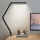 image 1 of HOMCOM LED Desk Lamp, Dimmable Desk Light with Swing Arm and Clamp, Adjustable Eye-Caring Table Lamp with 2 Colour Modes & 5 Brightness Levels for Study, Drawing, Office, Architect, Task, Black | Black