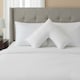 image 2 of Microfibre Soft Touch V Shape Satin Stripe Pillowcase | White