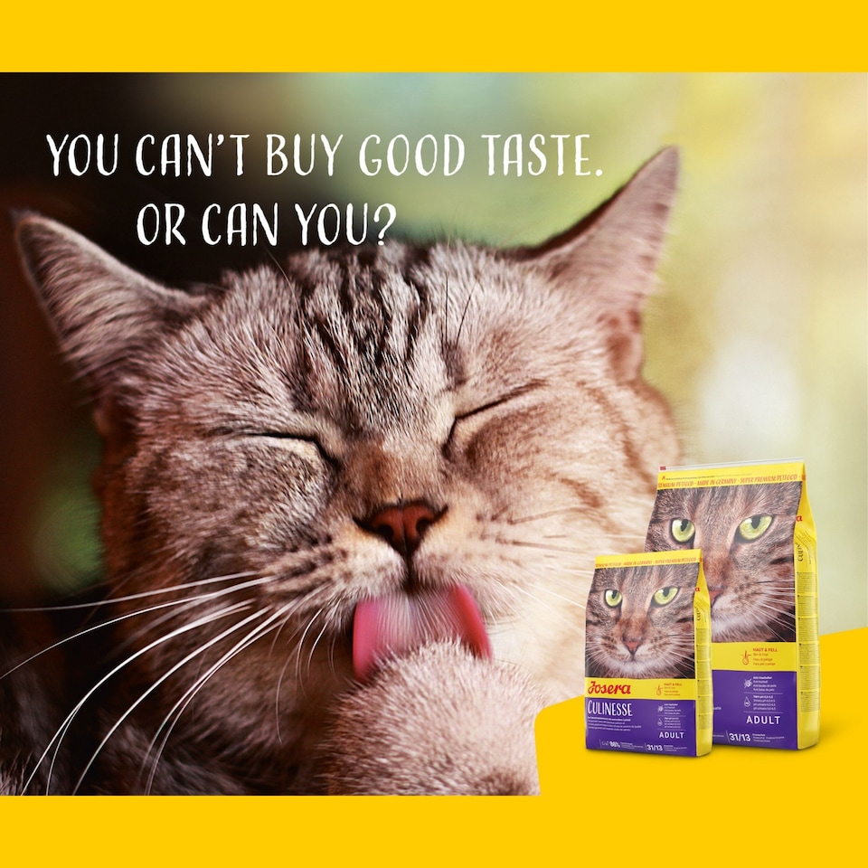 image 1 of Josera Culinesse | Complete cat food | Omega 3 from Salmon Oil | Anti-Hairball | For fussy cats| Gluten free | Moderate fat | Skin & Coat | 0.4kg