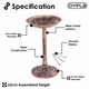 image 2 of Traditional Ornamental Pedestal Garden Water Bird Bath (Bronze)