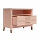 image 5 of Westerleigh Wide Nightstand Pale Pink Red | Red