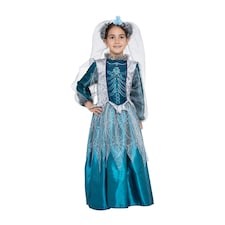 Bristol Novelty Childrens/Girls Skeleton Queen Costume - Blue - M M