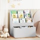 image 9 of AIYAPLAY Kids Bookshelf, Bookcase Toy Storage Organiser with 3 Tier Shelves, Drawer, for Bedroom, Nursery, Playroom, Classroom | Grey