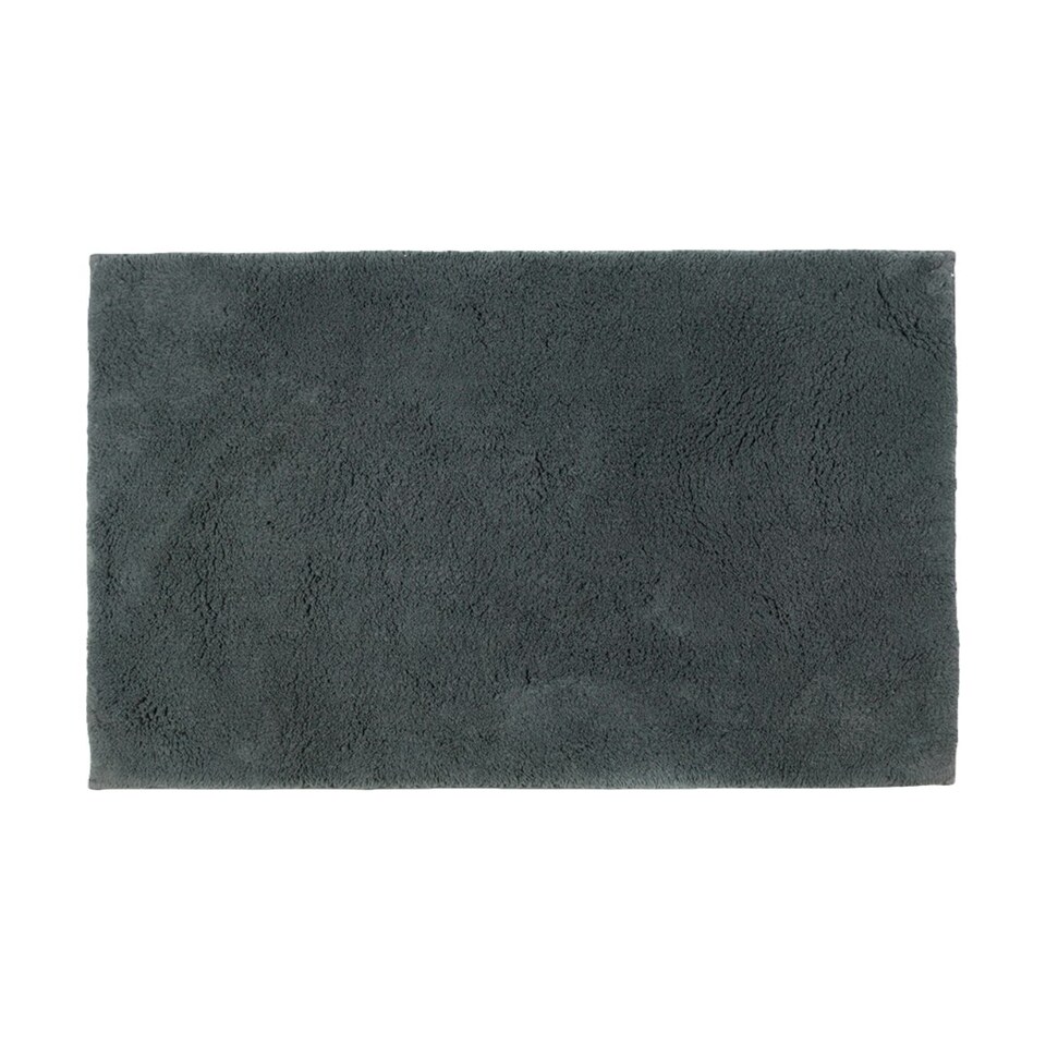 image 1 of Hotel Luxury Deep Pile Bath Mat - Slip Resistant, Anti-Viral Bathroom Rug | Silver | Smoke Grey